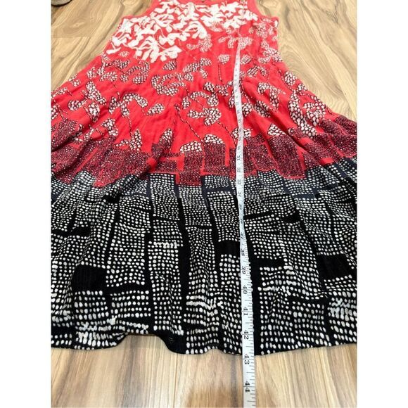 NIC+ZOE Terrace Twirl Sleeveless A-Line Knit Jersey Dress Midi Crew Neck Sz 1X - Picture 8 of 8